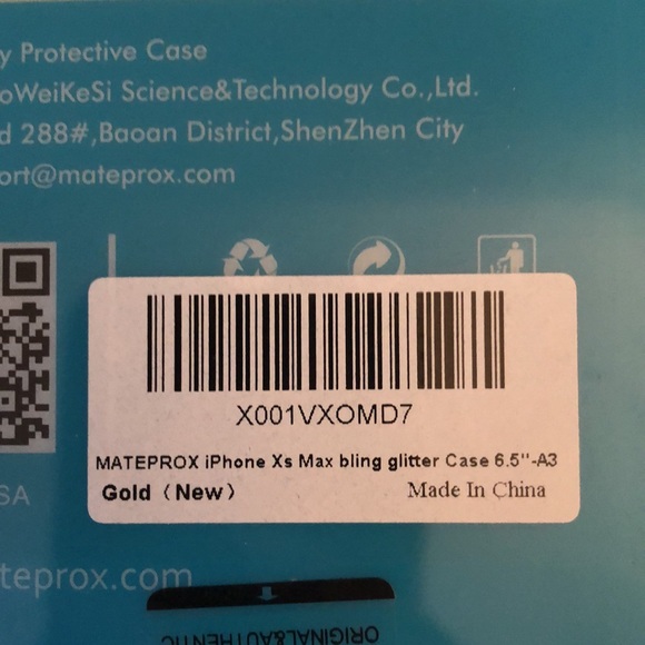 Iphone X Max Gold Glitter phone case - Picture 3 of 4